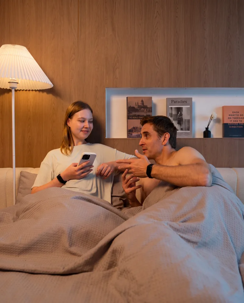 Person checking their continuous health data